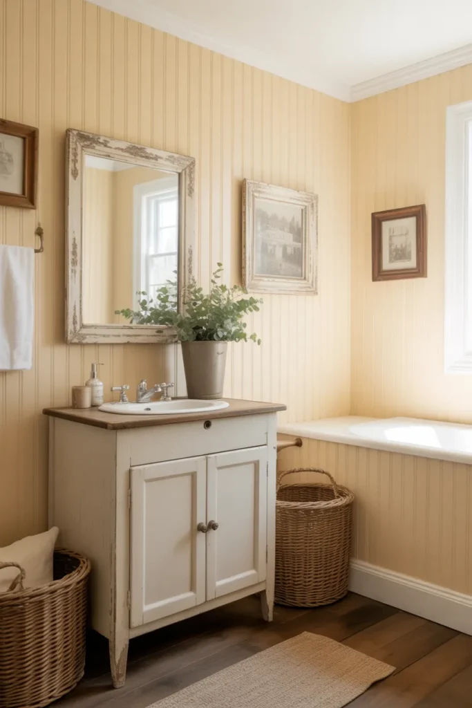 Beadboard Walls with Neutral Tones