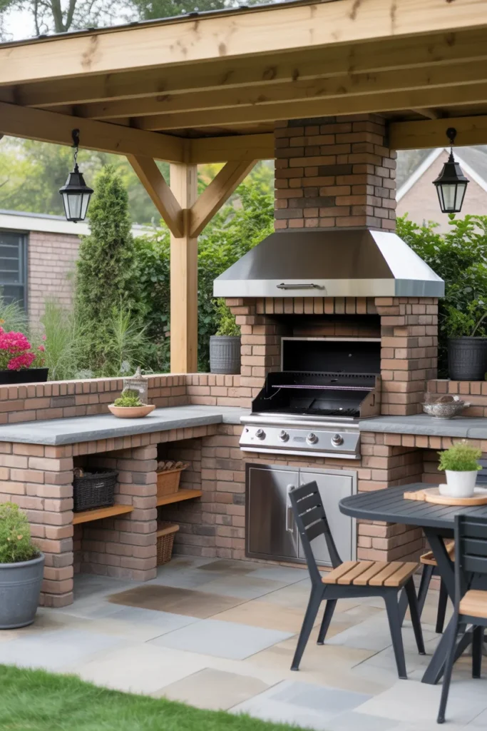 Brick BBQ Kitchen Setup