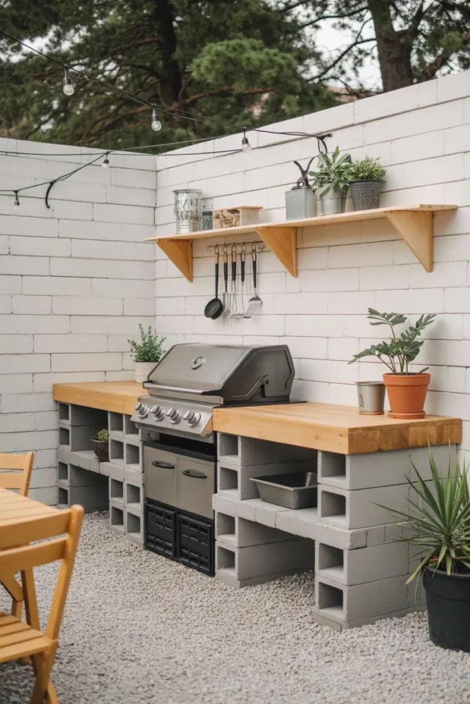 Budget-Friendly Cinder Block Kitchen