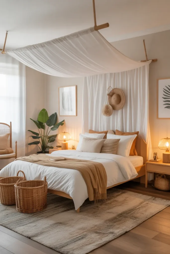  Canopy Bed and Minimalist Bed Mix