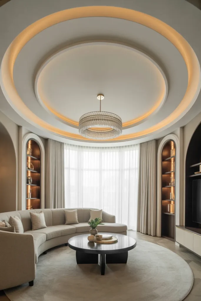 Circular Ceiling Design for Elegant Sophistication
