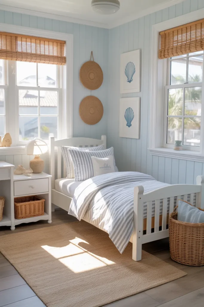   Coastal Blue Toddler Bedroom