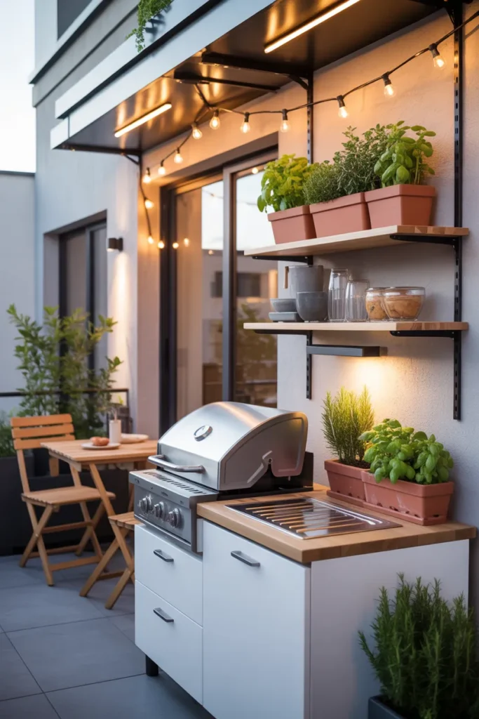 Compact Balcony Cooking Station