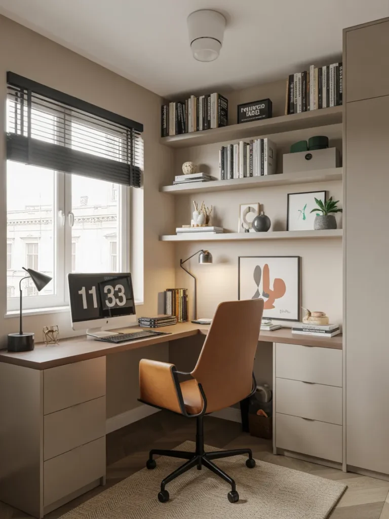 Compact Corner Home Office Design