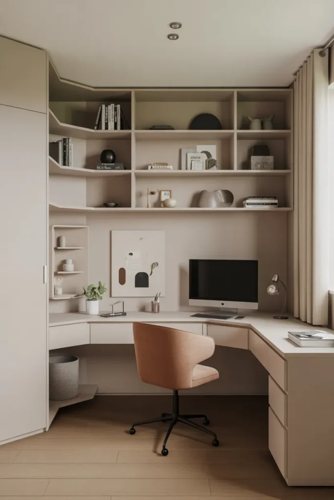 Compact Corner Office Design