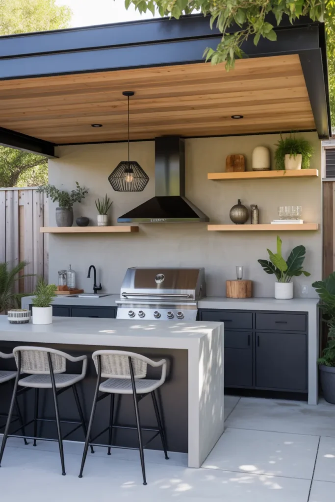 Concrete Countertop Outdoor Kitchen