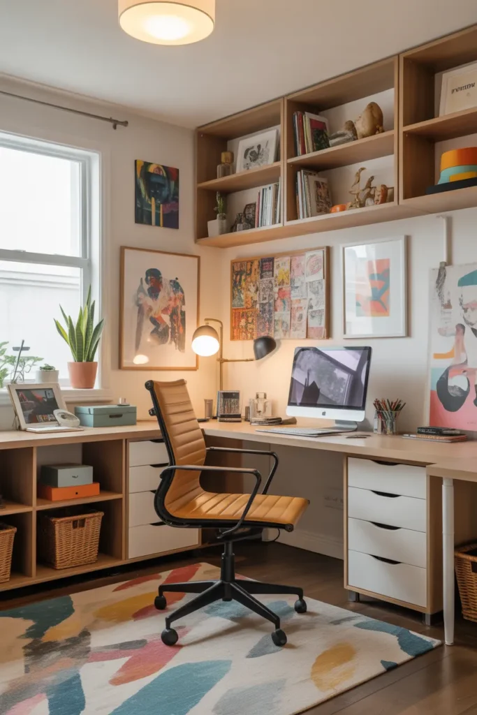 Creative Studio Home Office with Artistic Touches