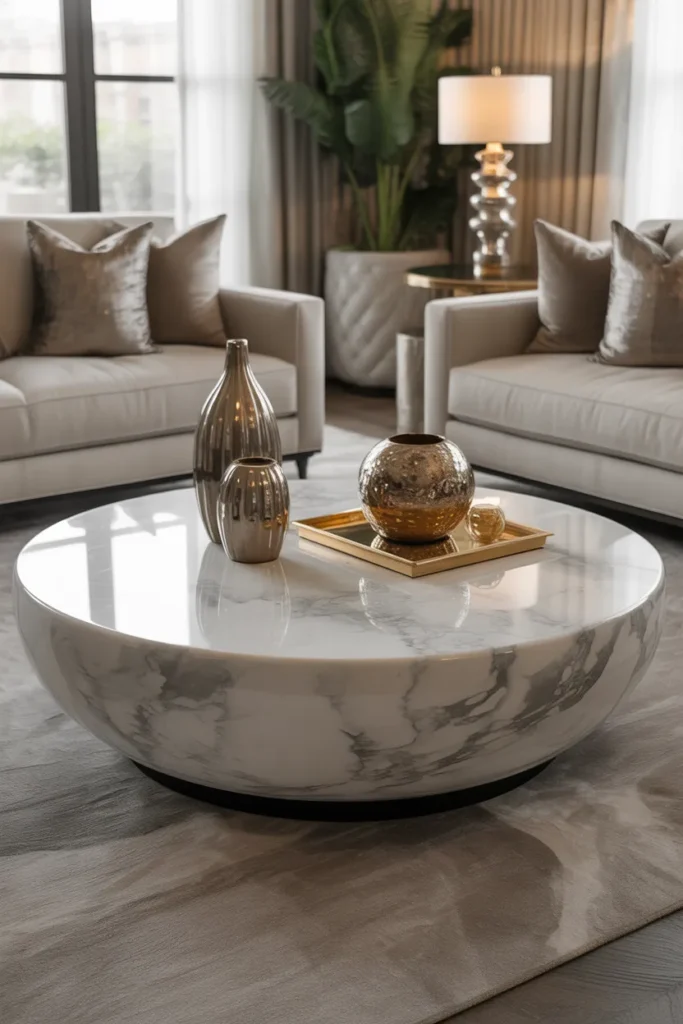 Design Around a Marble Coffee Table