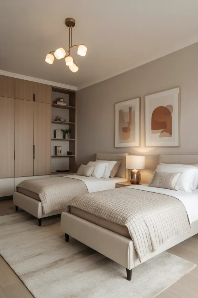  Elegant Contemporary Shared Bedroom
