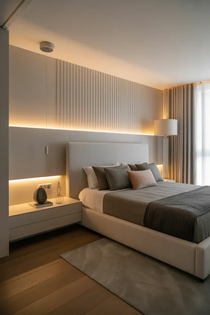 Floating Nightstands with LED Lighting