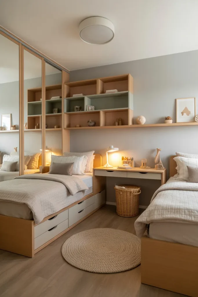   Functional Small Shared Bedroom