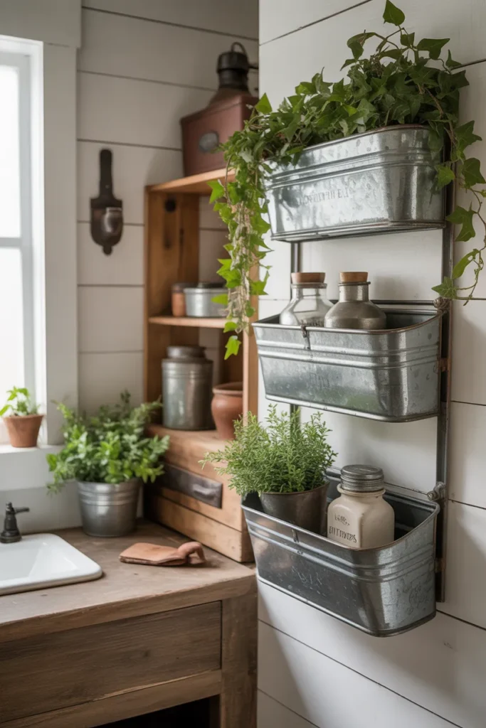 Galvanized Metal Farmhouse Accents