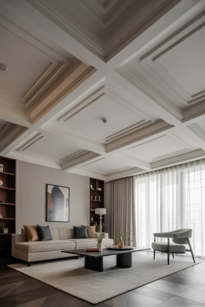 Geometric Ceiling Patterns for Contemporary Style