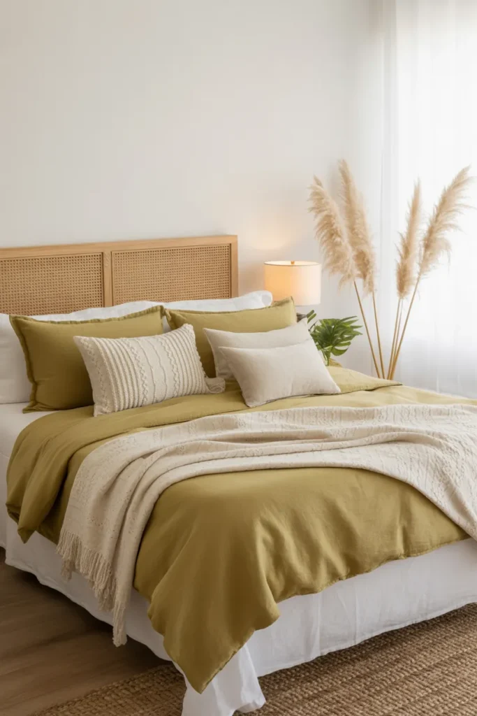  Olive Green Bedding for an Effortless Refresh