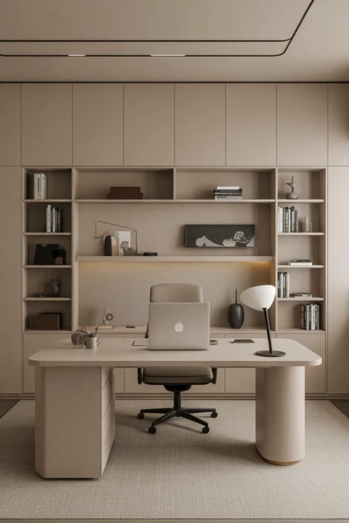 Home Office with Hidden Storage Solutions