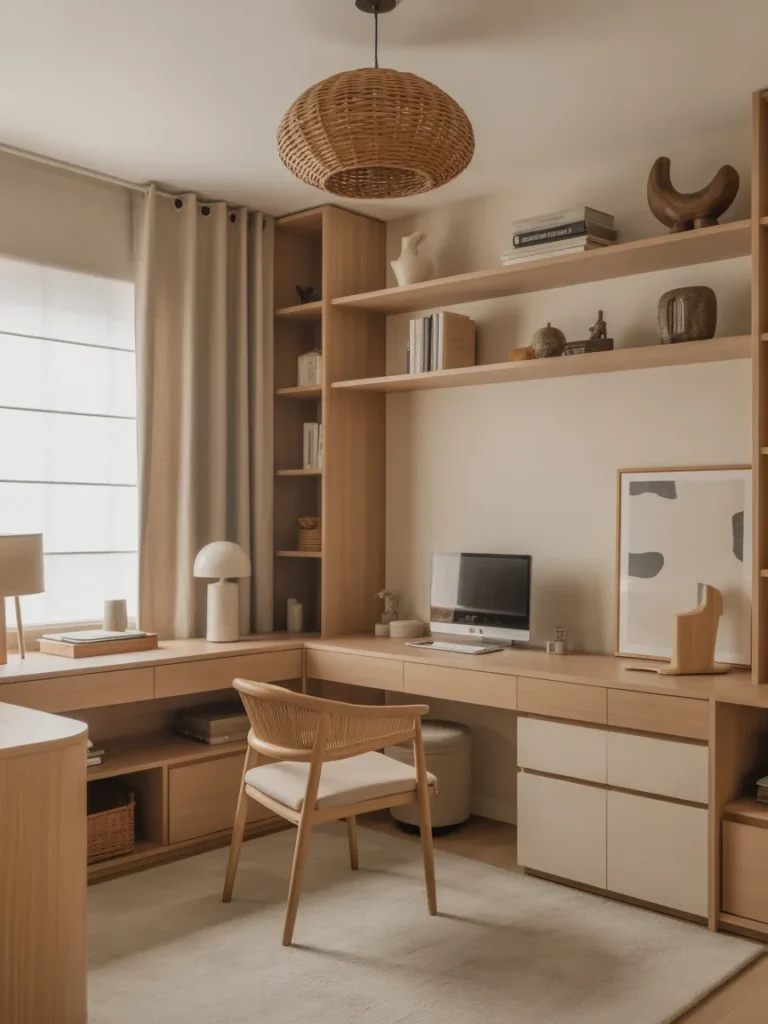 Japandi Home Office Design