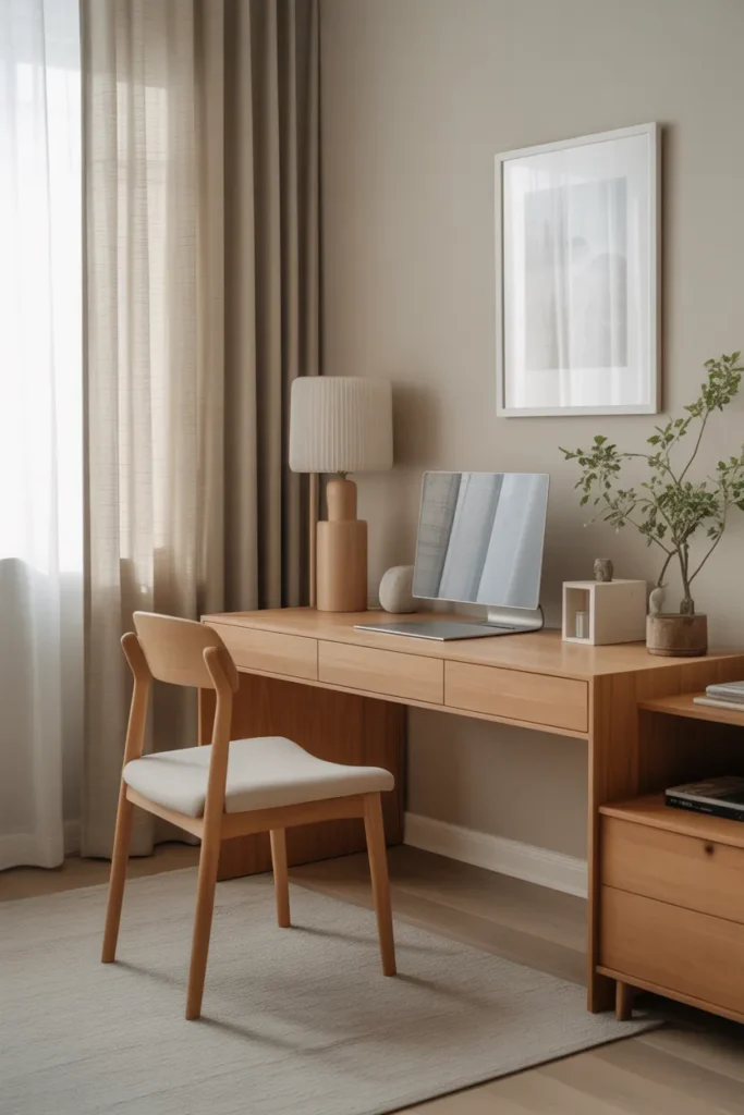 Japandi Home Office Simplicity