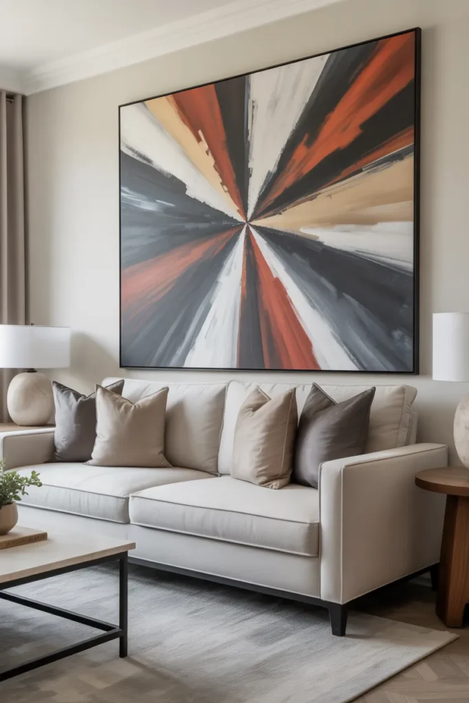 Make a Statement with Oversized Artwork