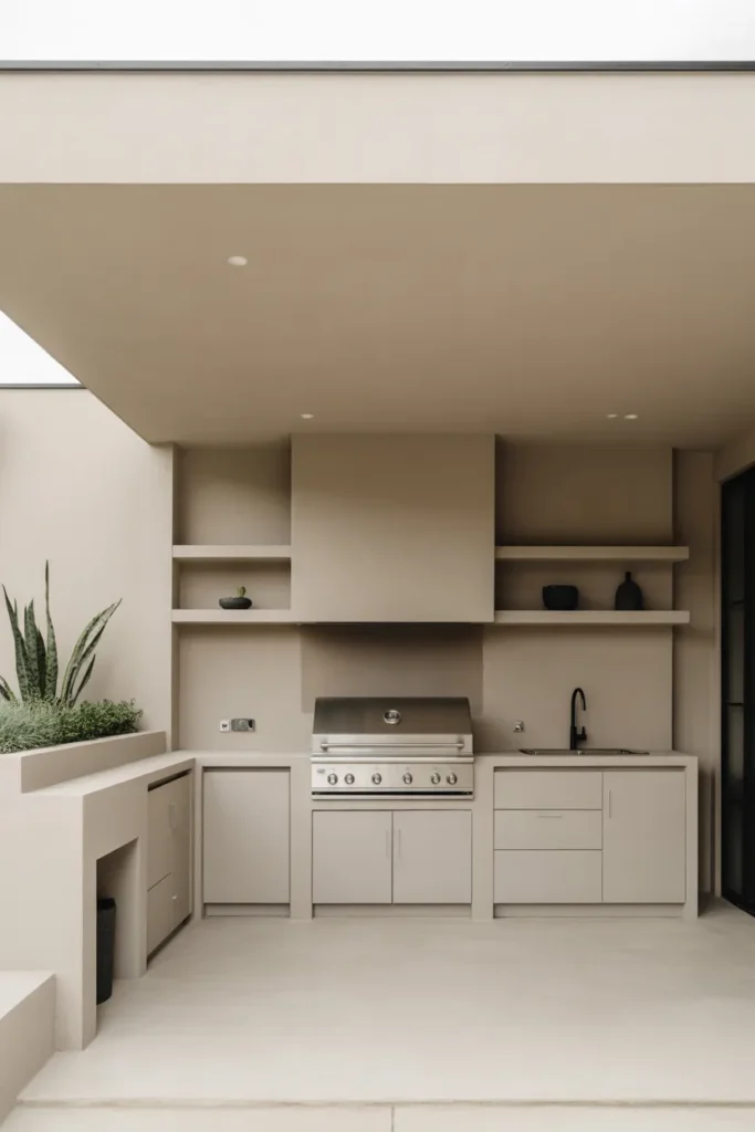 Minimalist Outdoor Kitchen Design