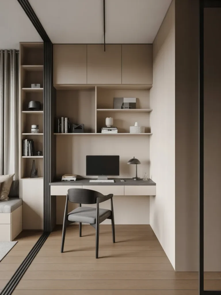 Modern Home Office with Floating Desk