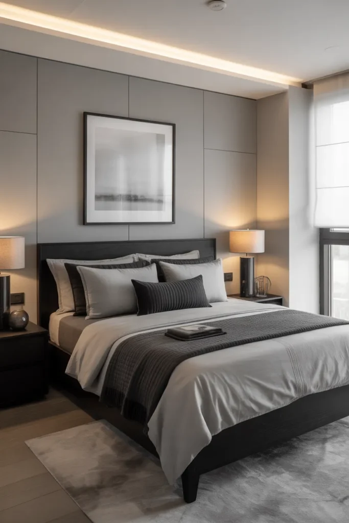  Monochrome Black and Gray Bedroom