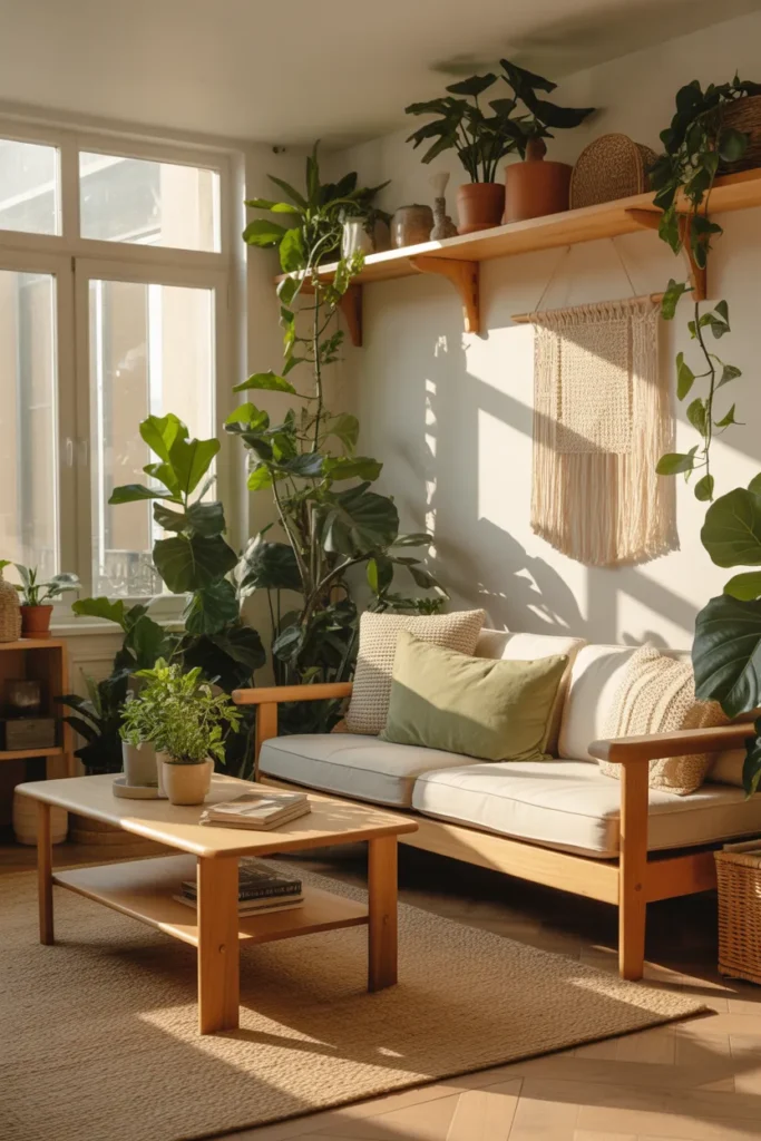 Nature-Inspired Apartment Living Room