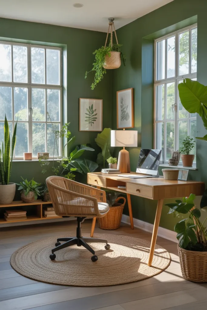 Nature-Inspired Green Home Office