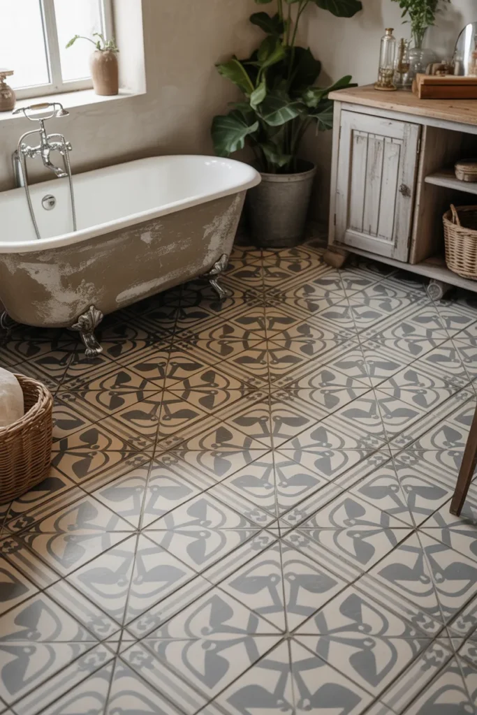 Patterned Vintage Floor Tiles