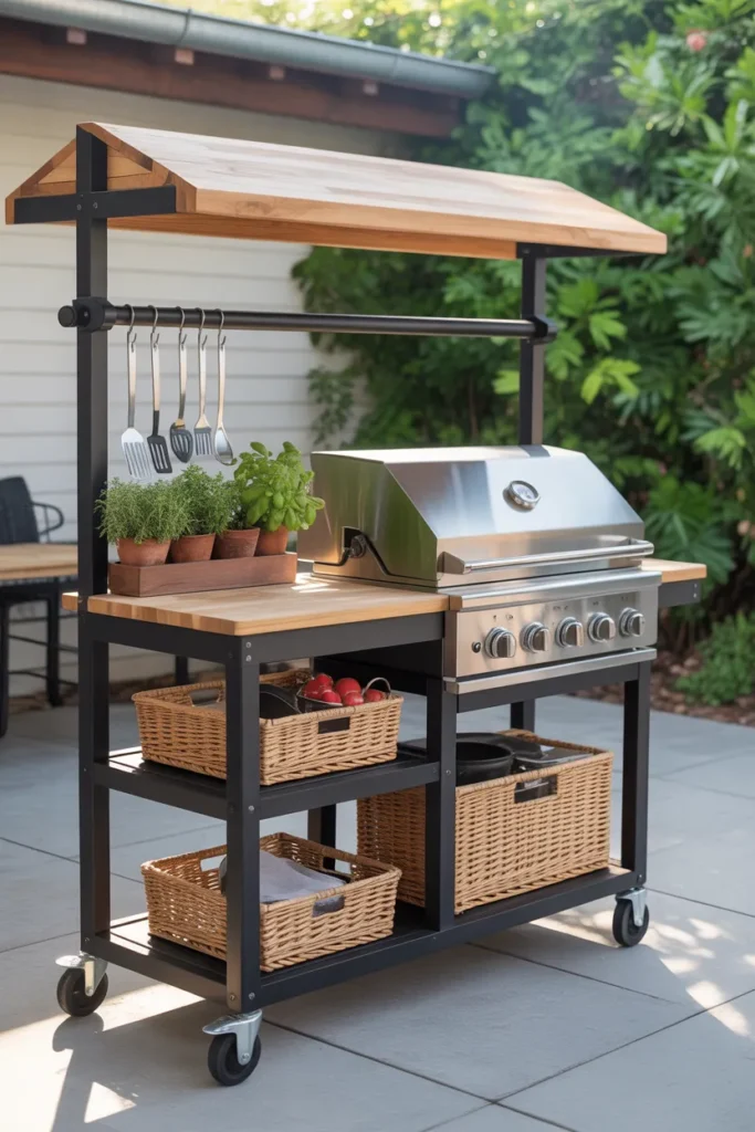Portable Outdoor Kitchen Cart