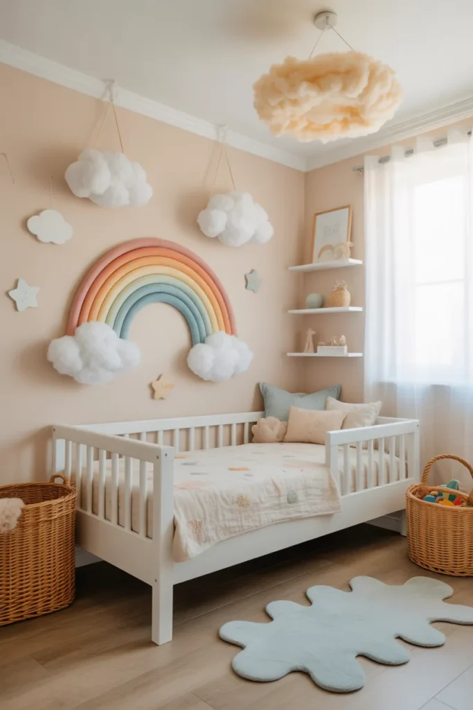  Rainbow and Clouds Toddler Room