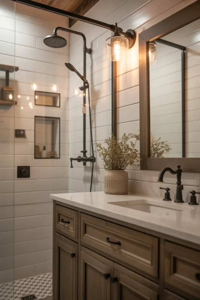 Rustic Black Fixtures With Modern Appeal