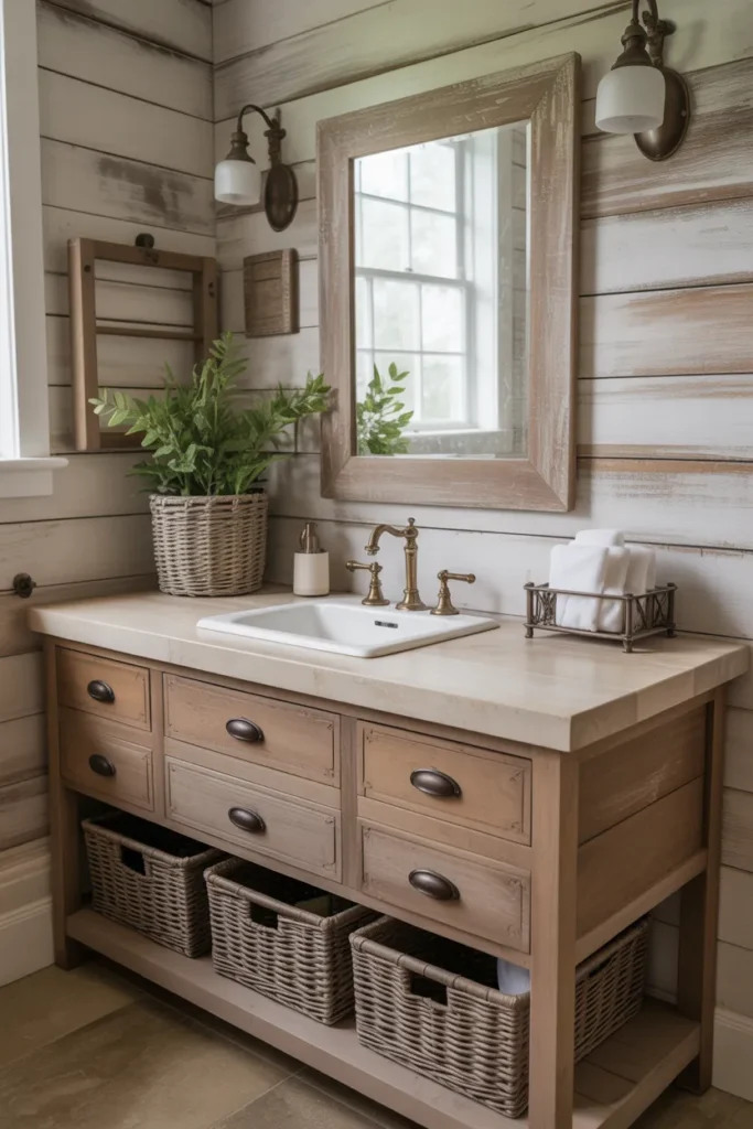 Rustic Wood and Stone Countertops
