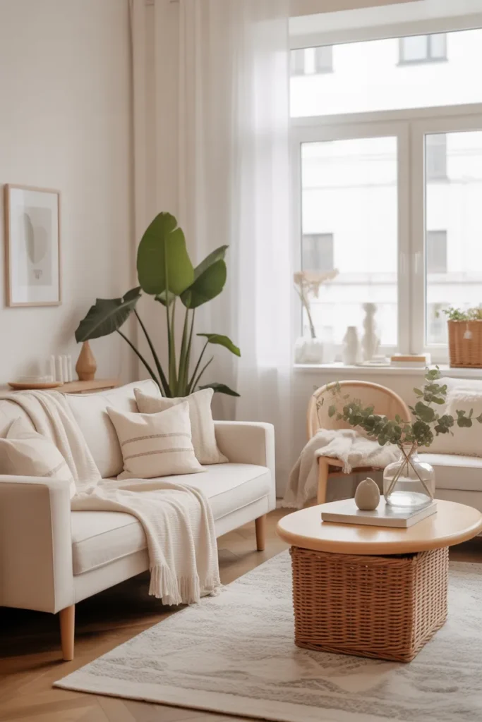 Scandinavian-Inspired Apartment Living Room