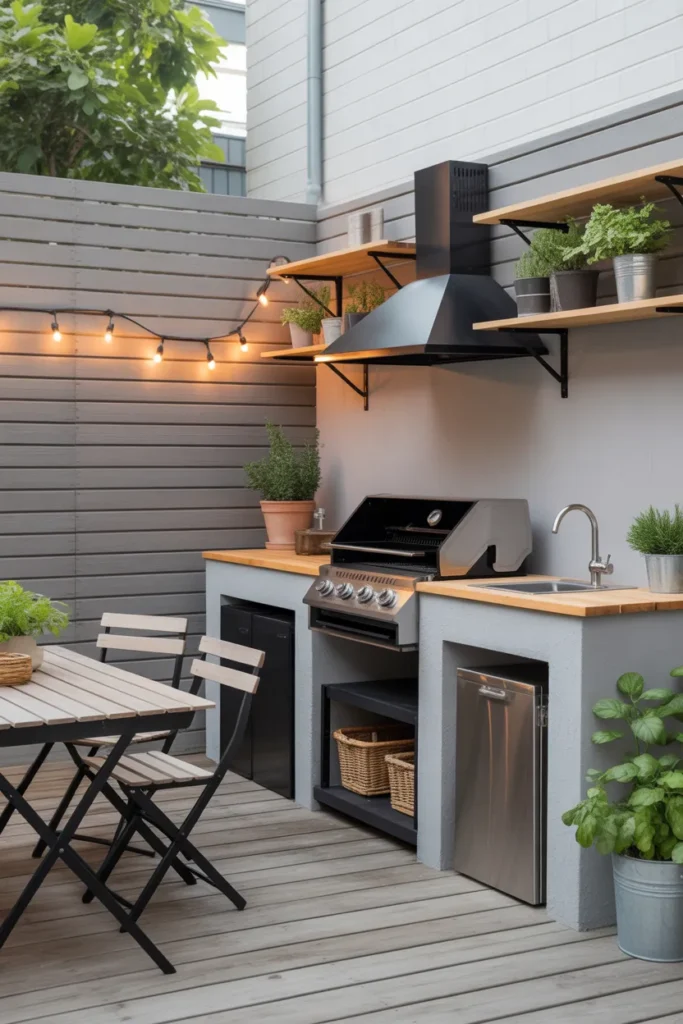 Small Patio Outdoor Kitchen DIY