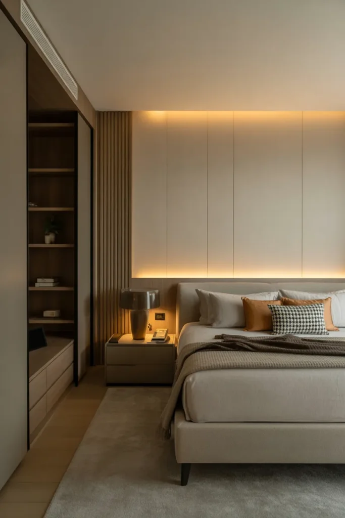 Smart Luxury Bedroom with Hidden Technology