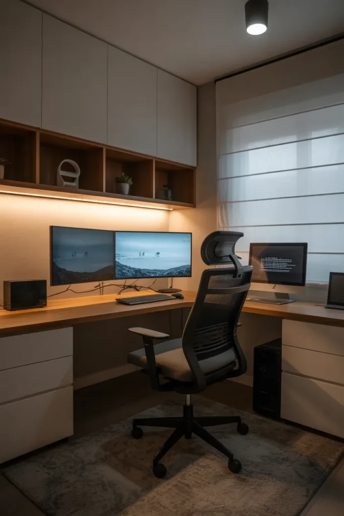Smart Tech-Integrated Home Office