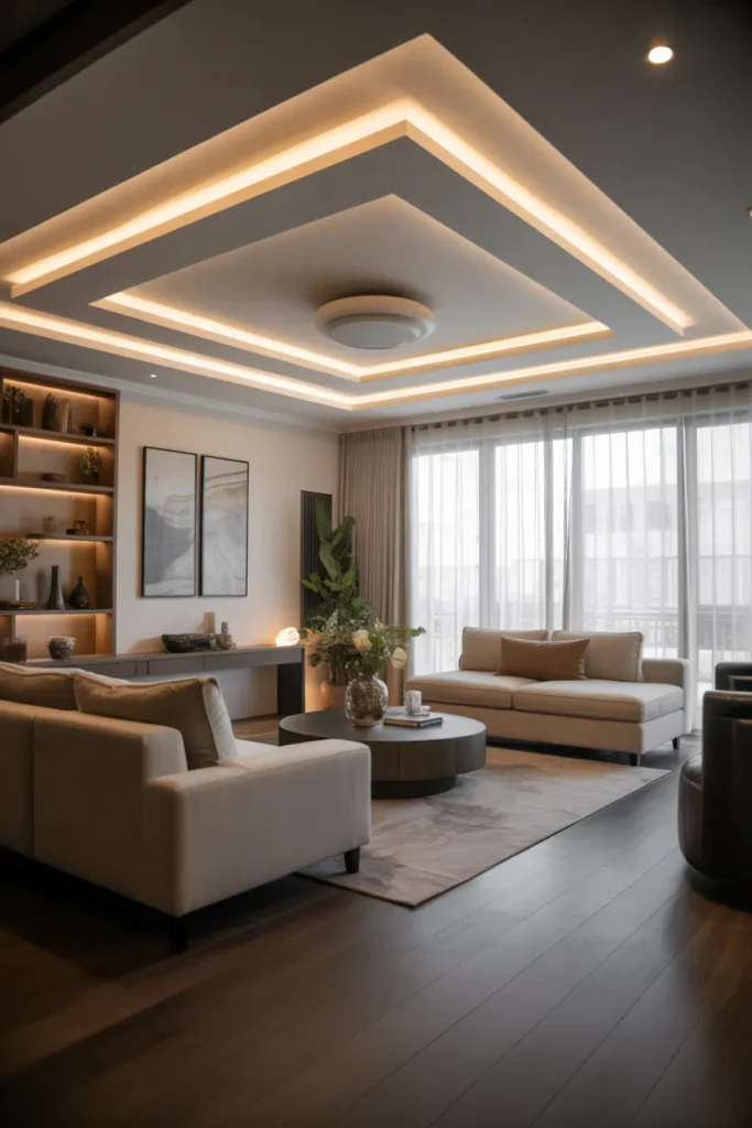 Tray Ceiling with Ambient LED Accents