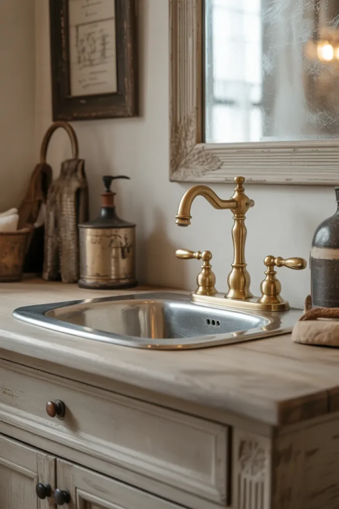Vintage Brass Faucet Accents