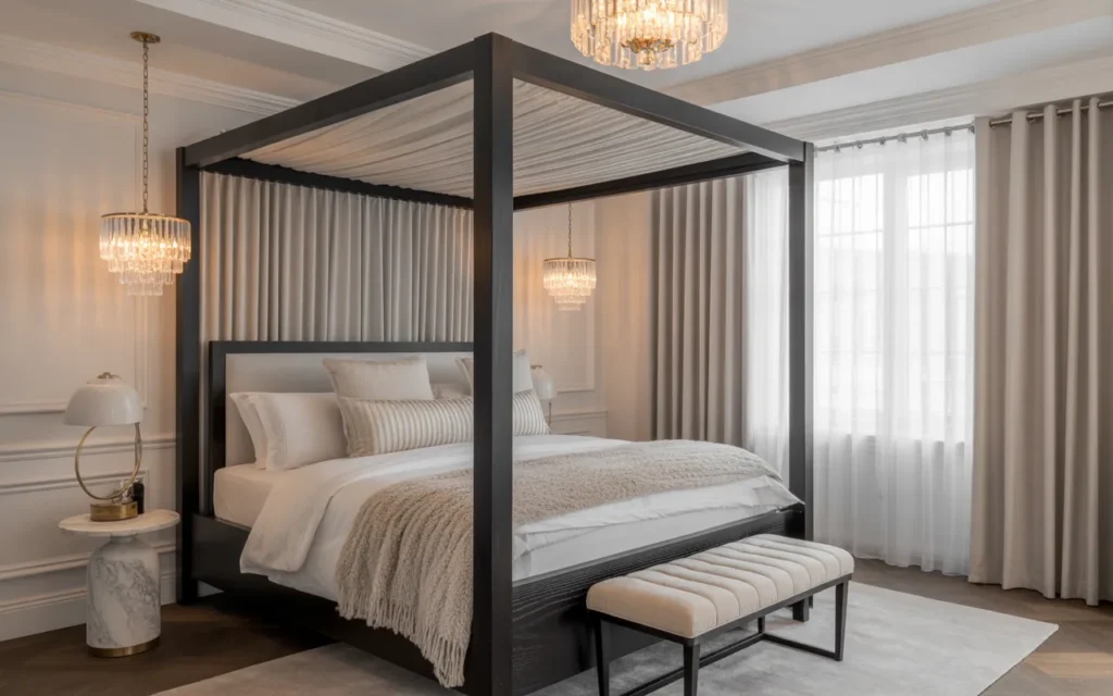 black bed frame bedroom ideas