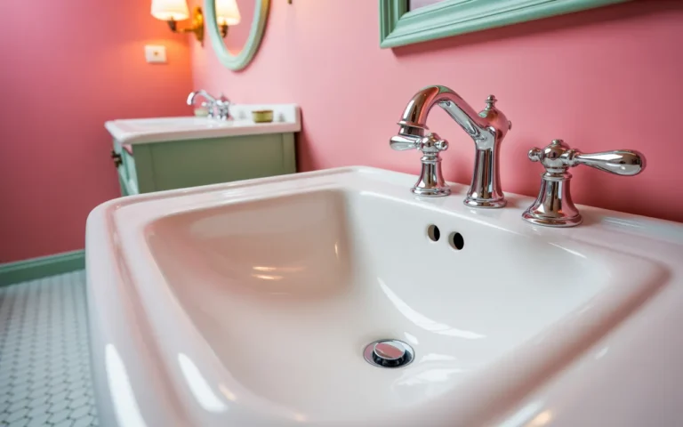 pink and green bathrooms
