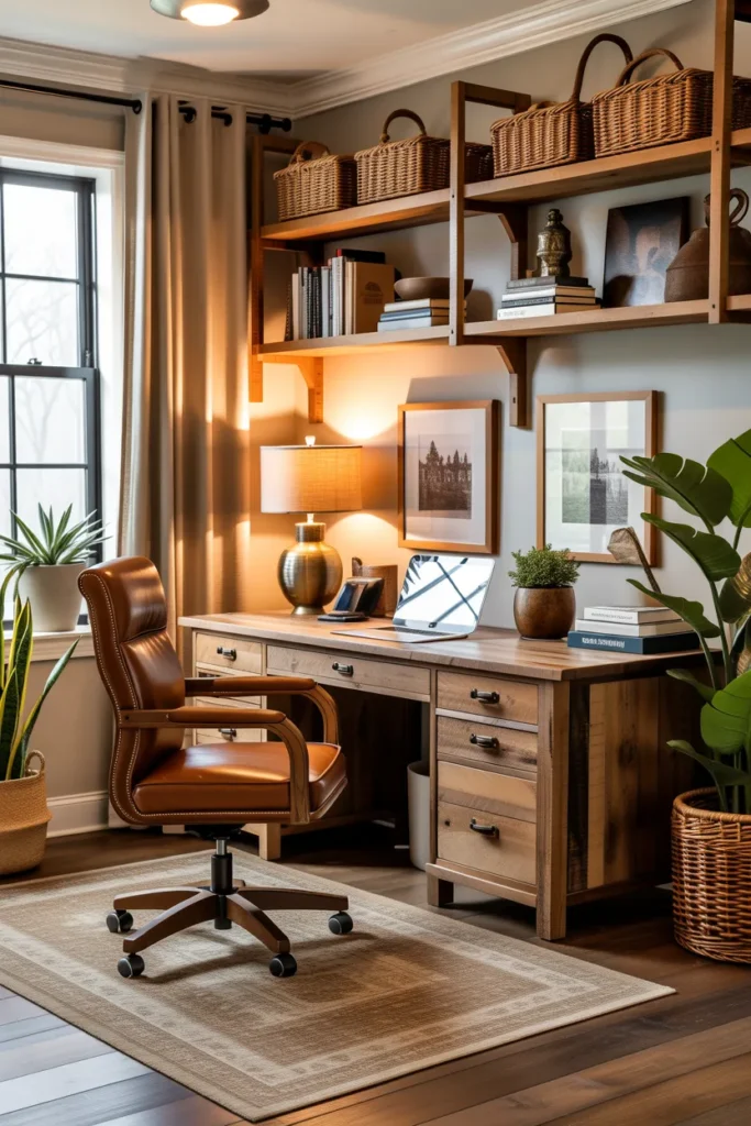  Reclaimed Wood Desk with Vintage Charm