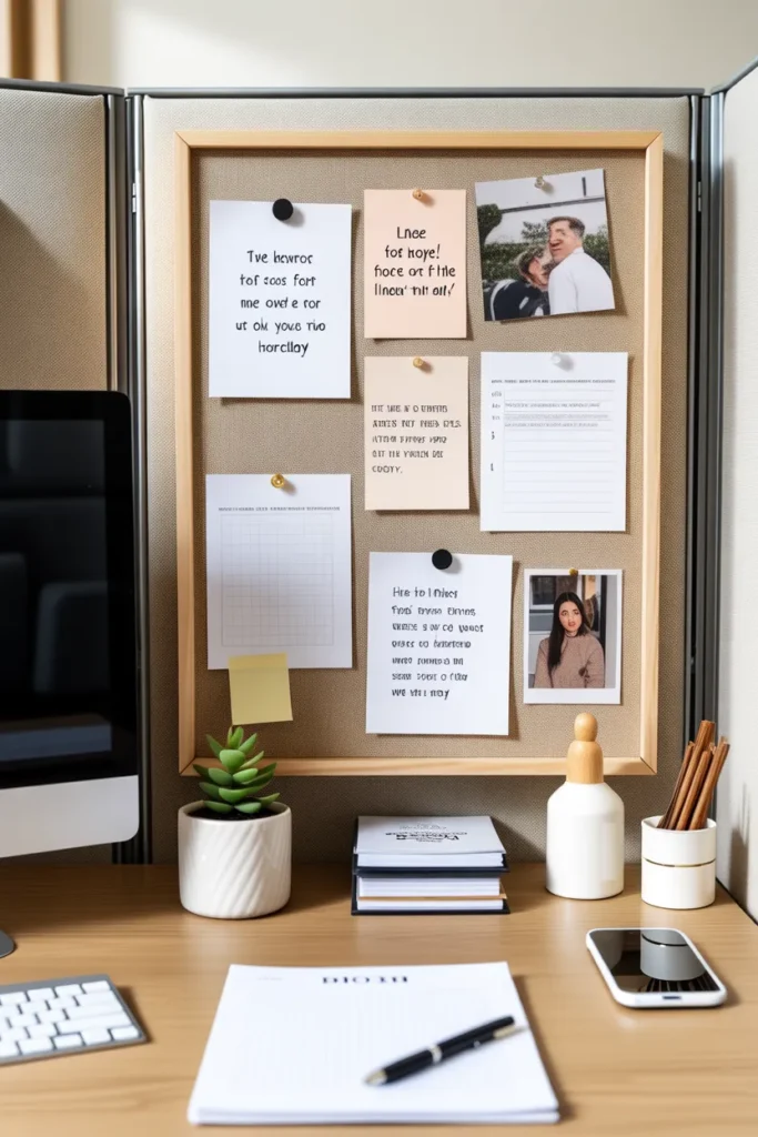 Add a Mini Bulletin Board for Notes and Inspiration