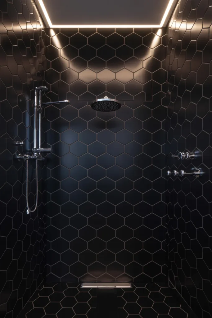  Black and Silver Spa-Inspired Bathroom Retreat