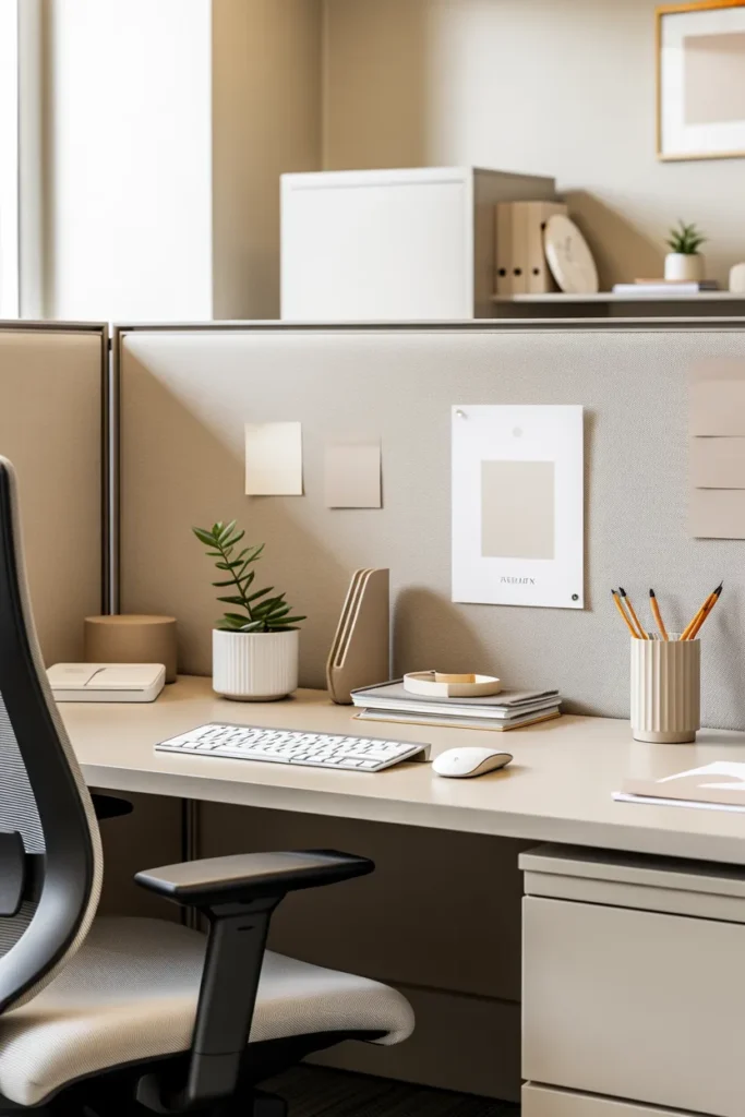 Create a Calm Workspace with Neutral Color Décor