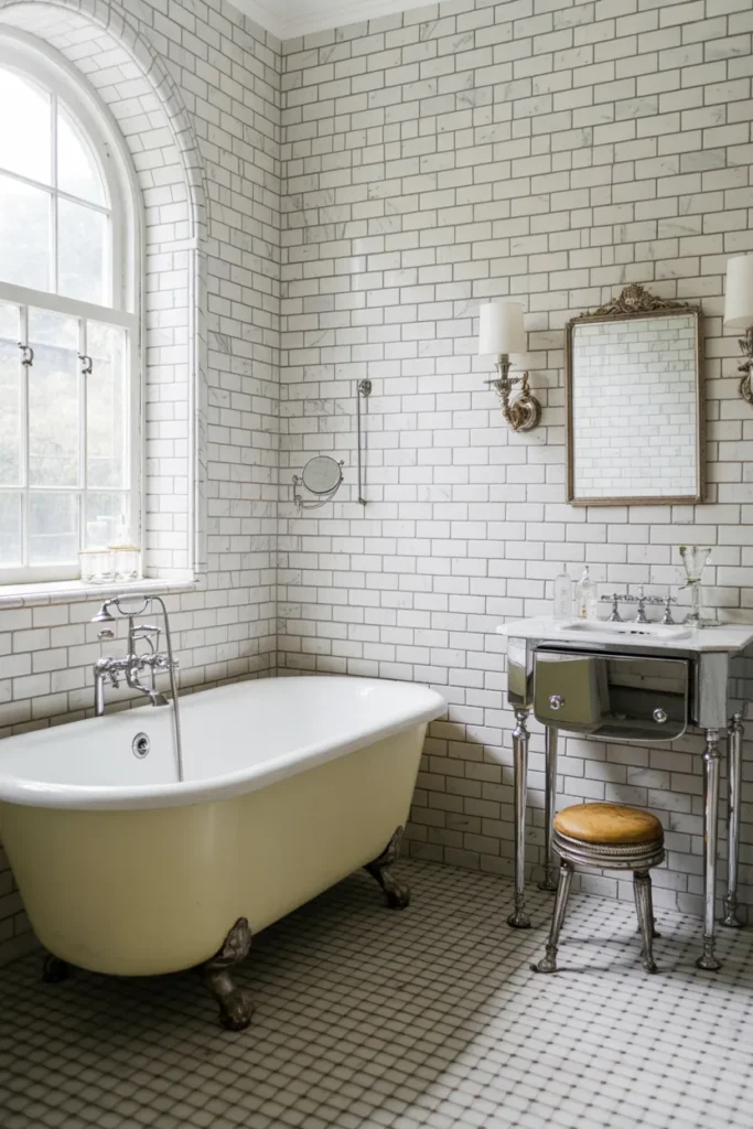   Timeless Marble Subway Tile Walls