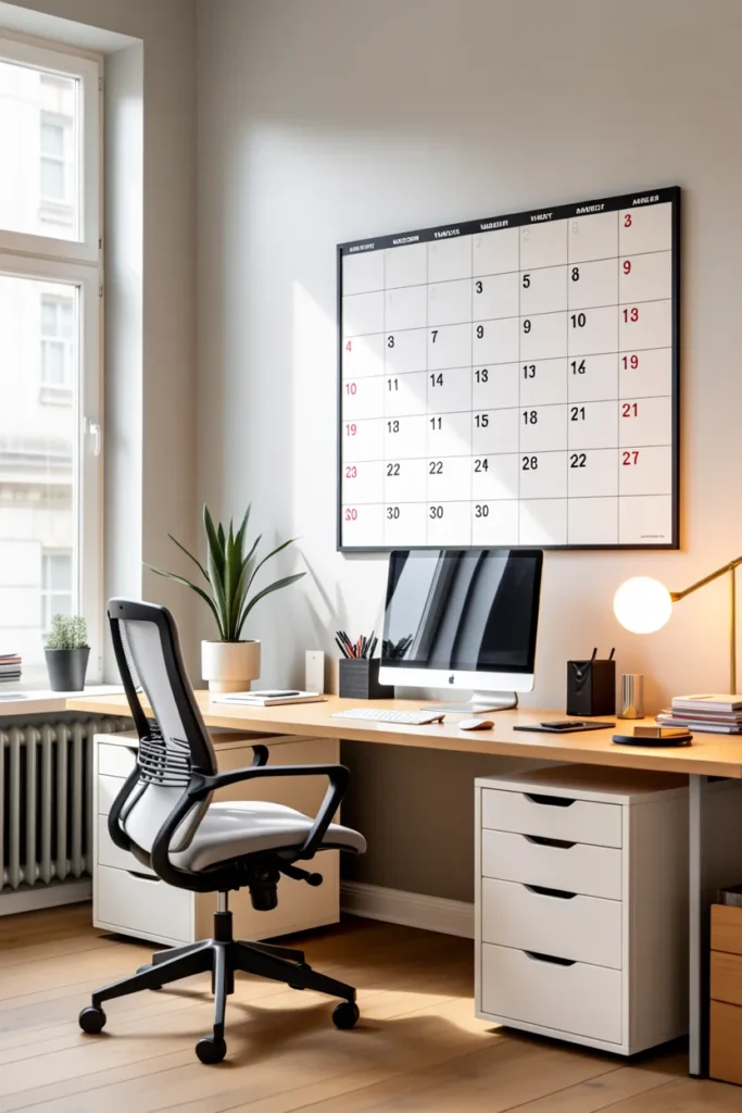 Use a Minimalist Wall Calendar