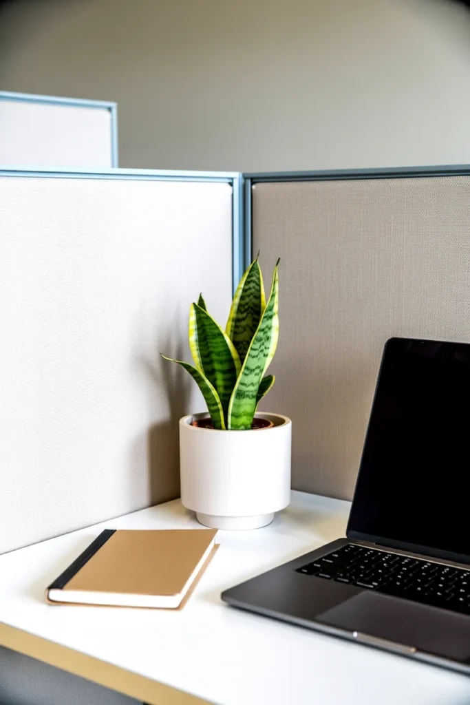 Decorate with a Small Desk Plant for Freshness