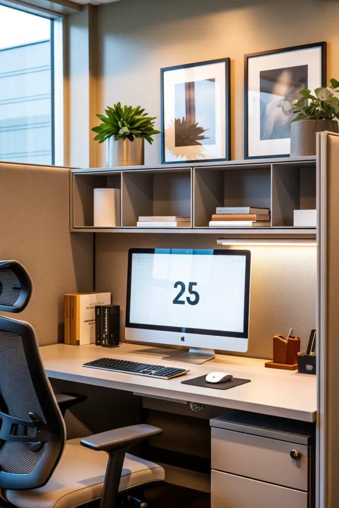 Finish Your Cubicle with a Cohesive Modern Desk Setup