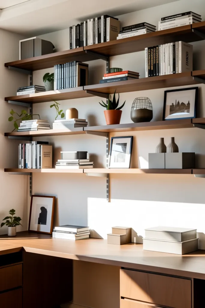  Install Floating Shelves for Clean Storage