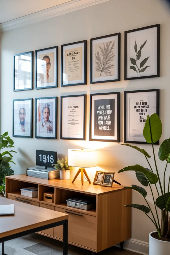  Elegant Gallery Wall with Professional Touches